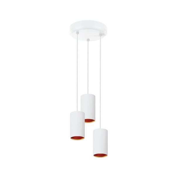 Chloe Nedhængt Lampe Gu10 X3 Ip20 Hvid Guld Rundt Base Uden Lyskilde Fra Spectrum - 5902650541887