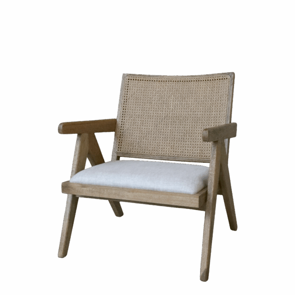 Chic Antique Loungestol M Stofsæder Og Fletryg 77 Fra Chic Antique - 5712750404124