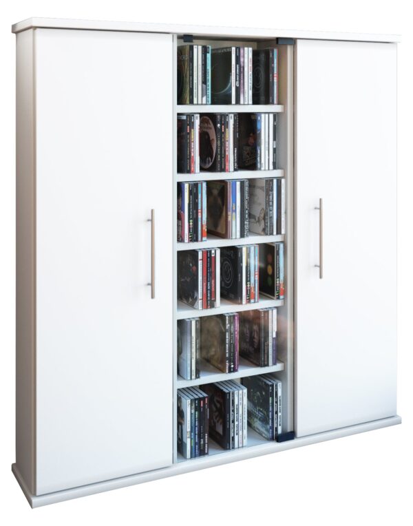 Cd Dvd Reol Til 450 Cd&apos;er Hvid Fra Vcm - 4051814347184