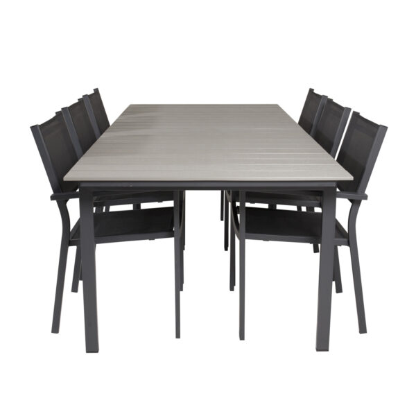 Venture Design Havesæt M Levels Bord M Udtræk Og 6 Copacabana Stole M Armlæn Aintwood Alu Fra Venture Design