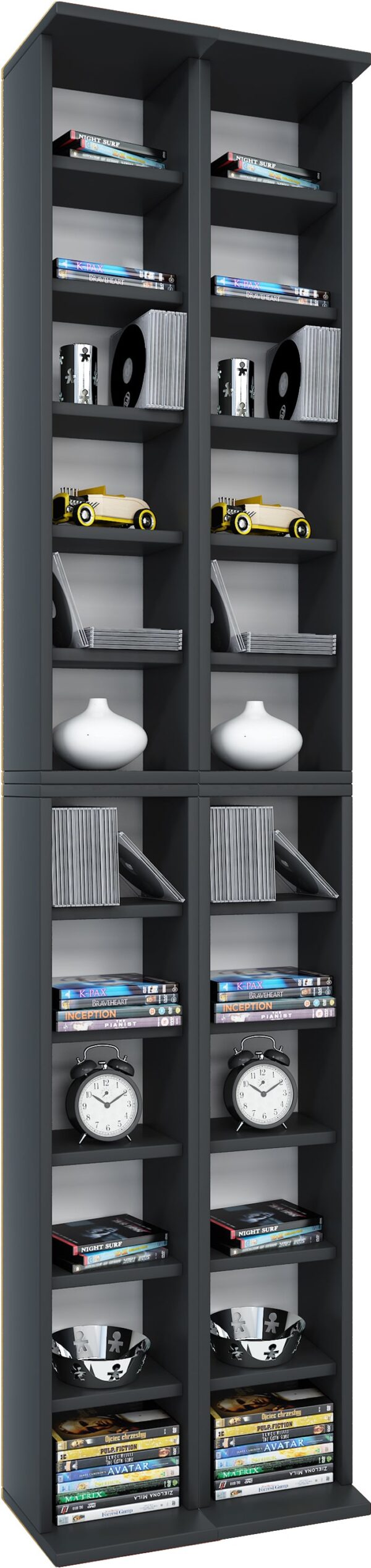 Høj Reol "almera" 175 X 42 X 20 Cm Sort Fra Vcm - 4051814336232