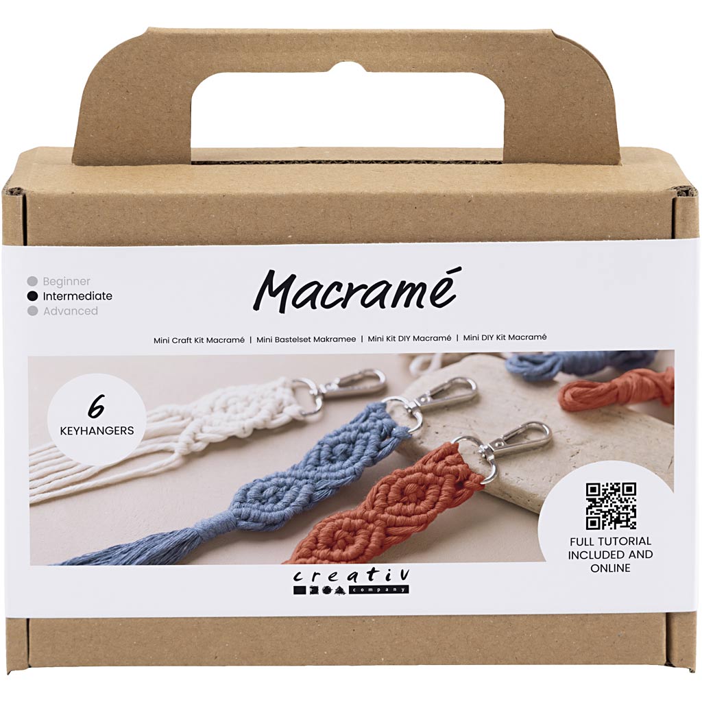 Diy Macramé Nøglering Kit Skab Unik Håndværk Fra Creativ Company - 5712854626620