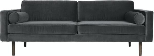 3 Personers Sofa Wind Mat Sort Velour 200ã?88ã?74 Cm Fra Broste Copenhagen - 5710688148523