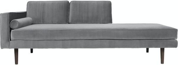 Chaiselong Sofa Wind Sten 100% Polyester Velour H74 B88 L200 Cm Fra Broste Copenhagen - 5710688155835
