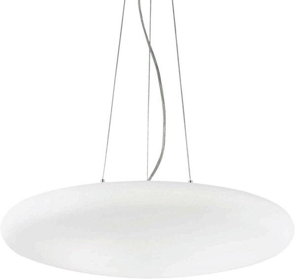 Pendel Lampe Smarties Hvidblæst Glas ø600 Mm Justerbar Højde Fra Ideal Lux - 8021696031996