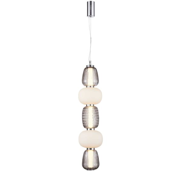Pearl 5 Pendel Fra Røget Grå Fra Loom Design