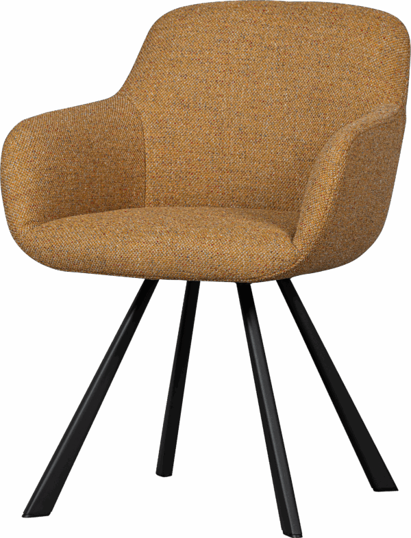Spisebordsstol Juno Karry Polyester Med Kurvet Ryglæn H79ã?b58ã?d58 Cm Fra Woood - 8714713200351