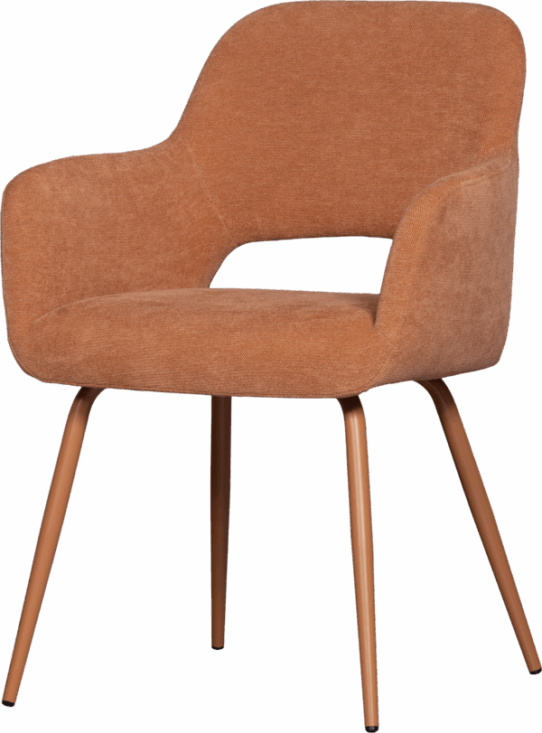 Spisebordsstol Collection Jenny Spisestuestol I Laksfarvet Polyester H80xb58xd58 Cm Fra Woood - 8714713200474