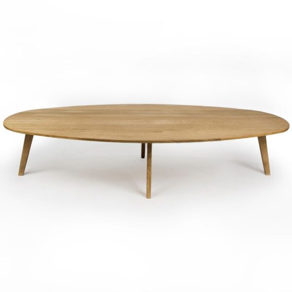 Ovalt Sofabord På 170x70 Cm I Massiv Egetræ Flere Varianter 48 Cm Egefarvet Fra Andre Mærker