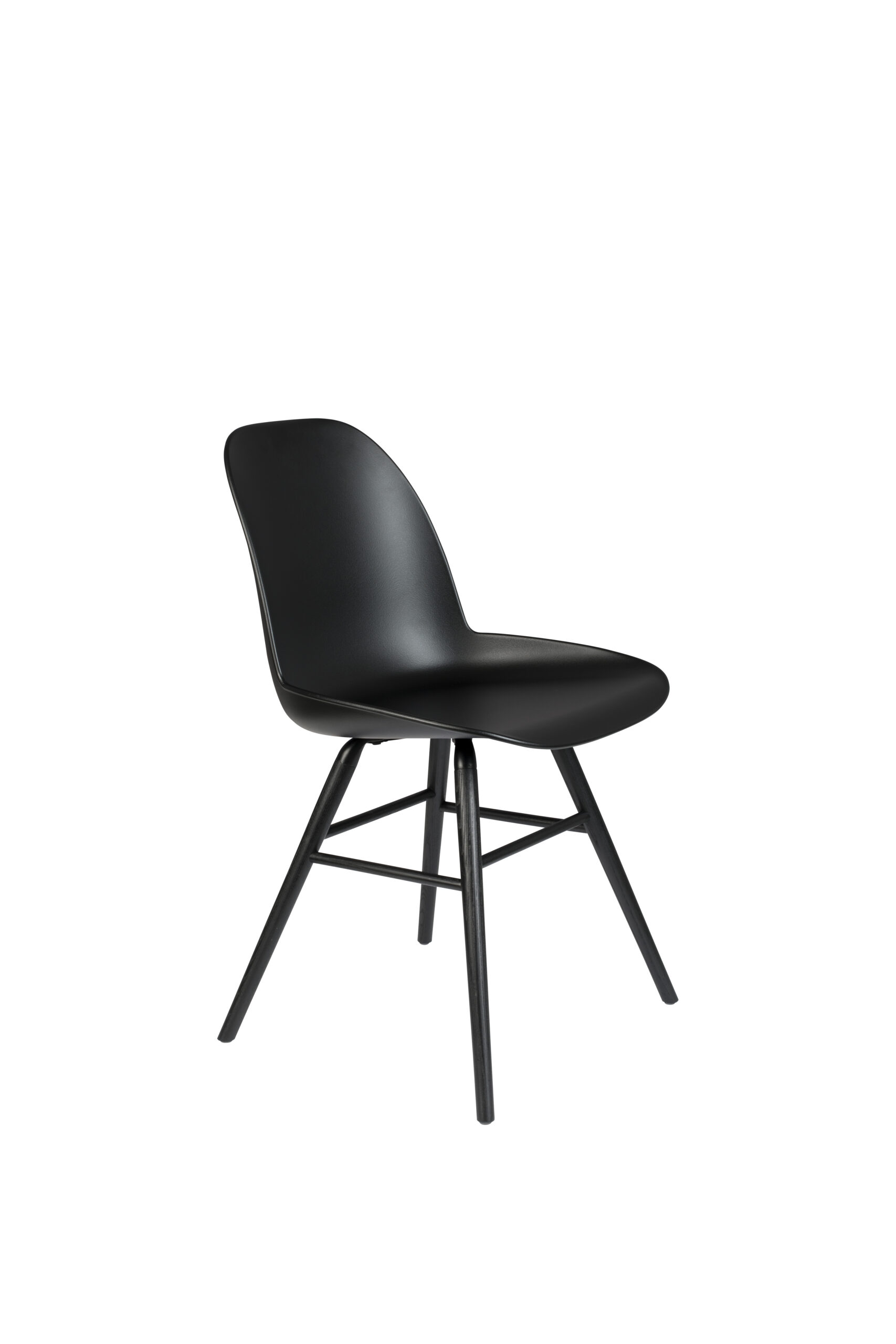 Zuiver Albert Kuip Spisebordsstol Sort Plastik Og Sort Asketræ Fra Zuiver - 8718548057111