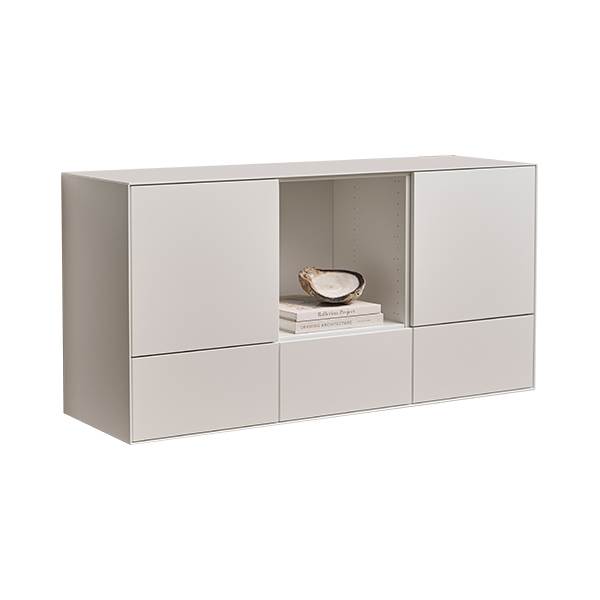 Væghængt Skab Med 2 Låger Og 3 Skuffer Fra Edge By Hammel