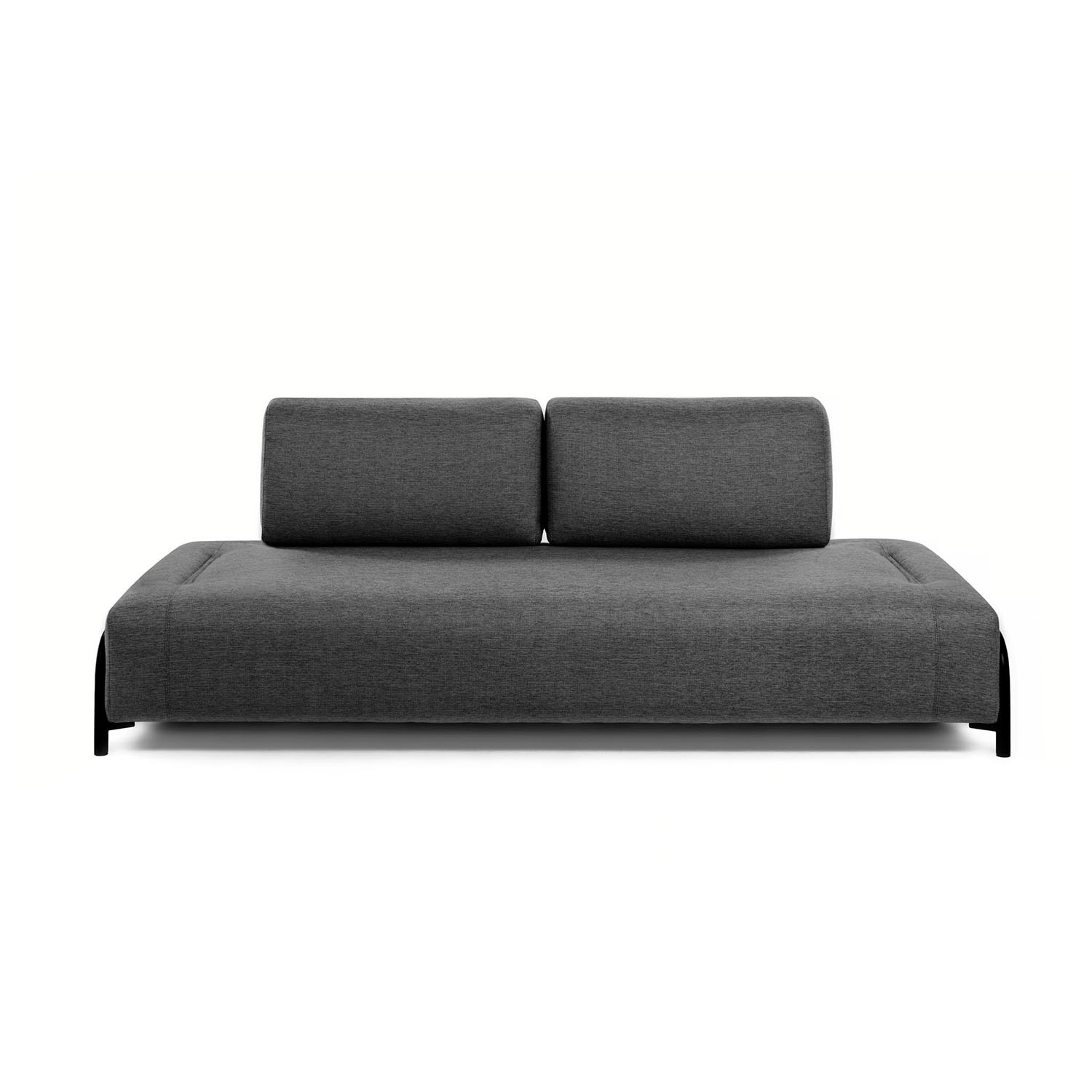 Kave Home Compo 3 Pers Sofa Mørkegrå Stof Og Metal Fra Kave Home - 8433840554259
