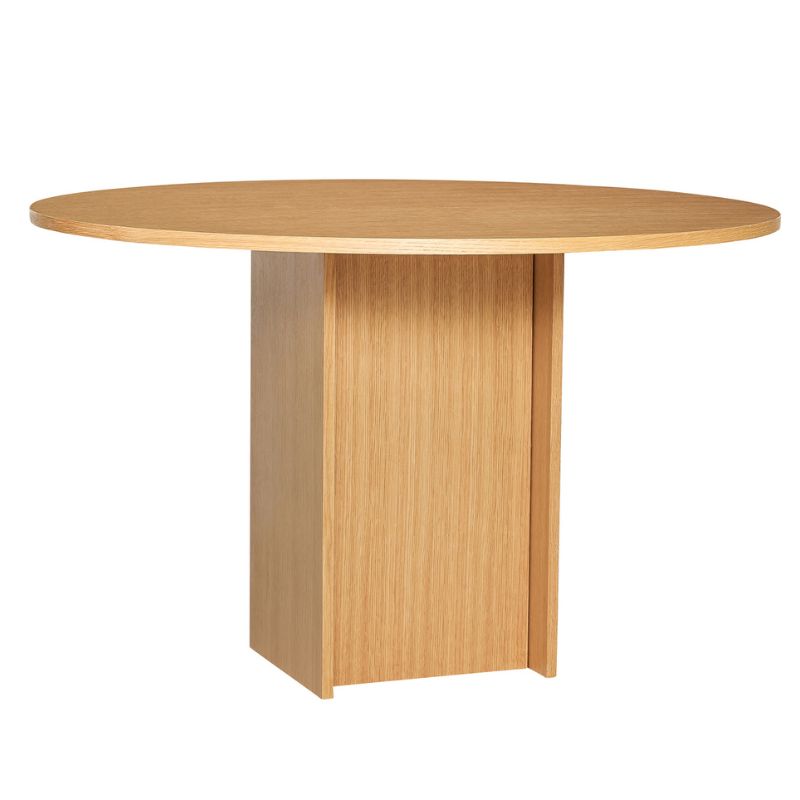 Straight Spisebord I Egetræsfiner Og Mdf ø120x75 Cm Fra Hübsch - 5712772139400