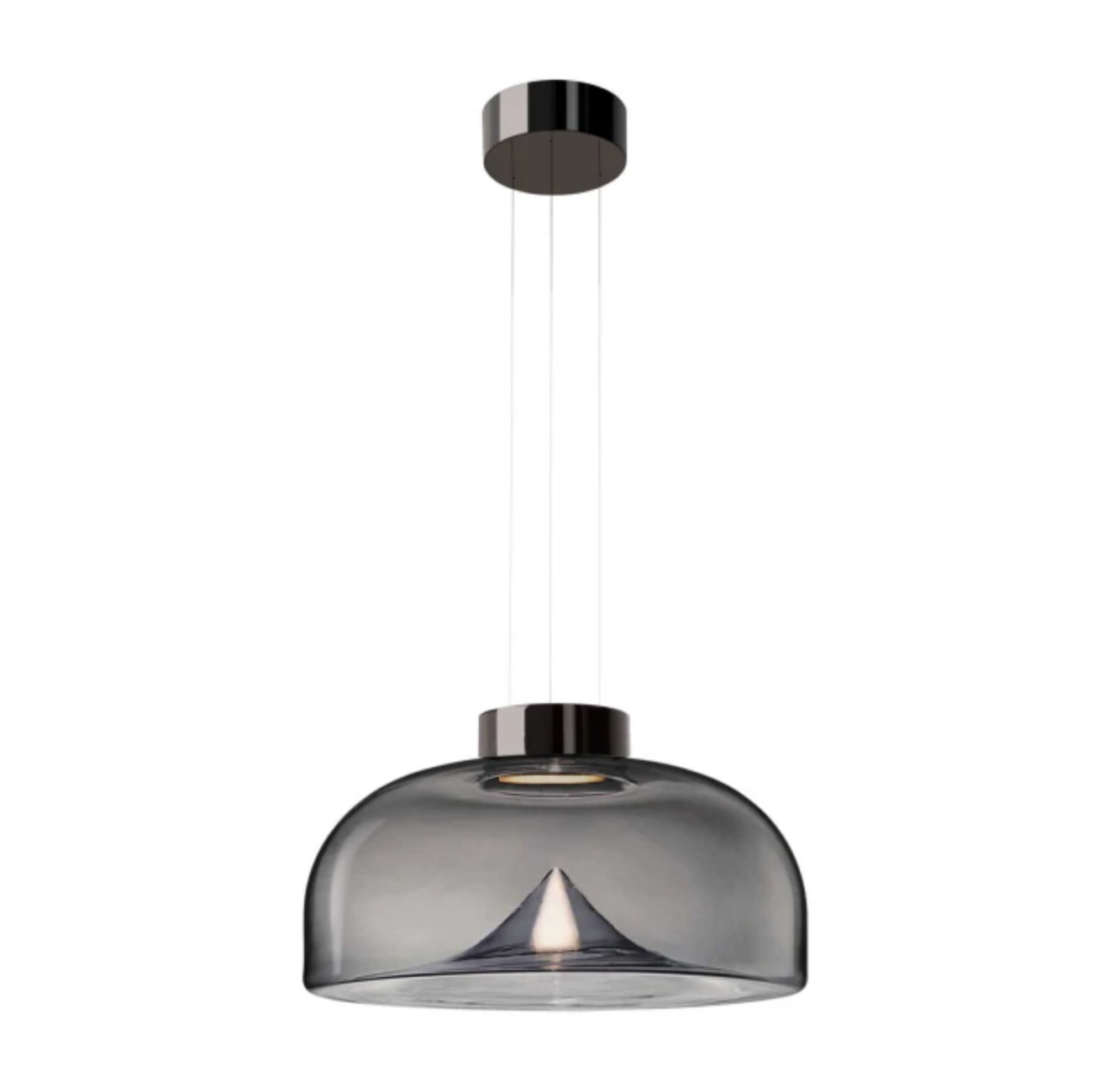 Aella Mini Pendel Fra Gunmetal Røget Glas Fra Leucos