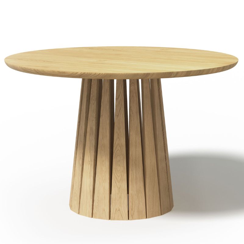 Rundt Sole Spisebord I Egetræ Flere Størrelser 100 Cm Fra Andre Mærker