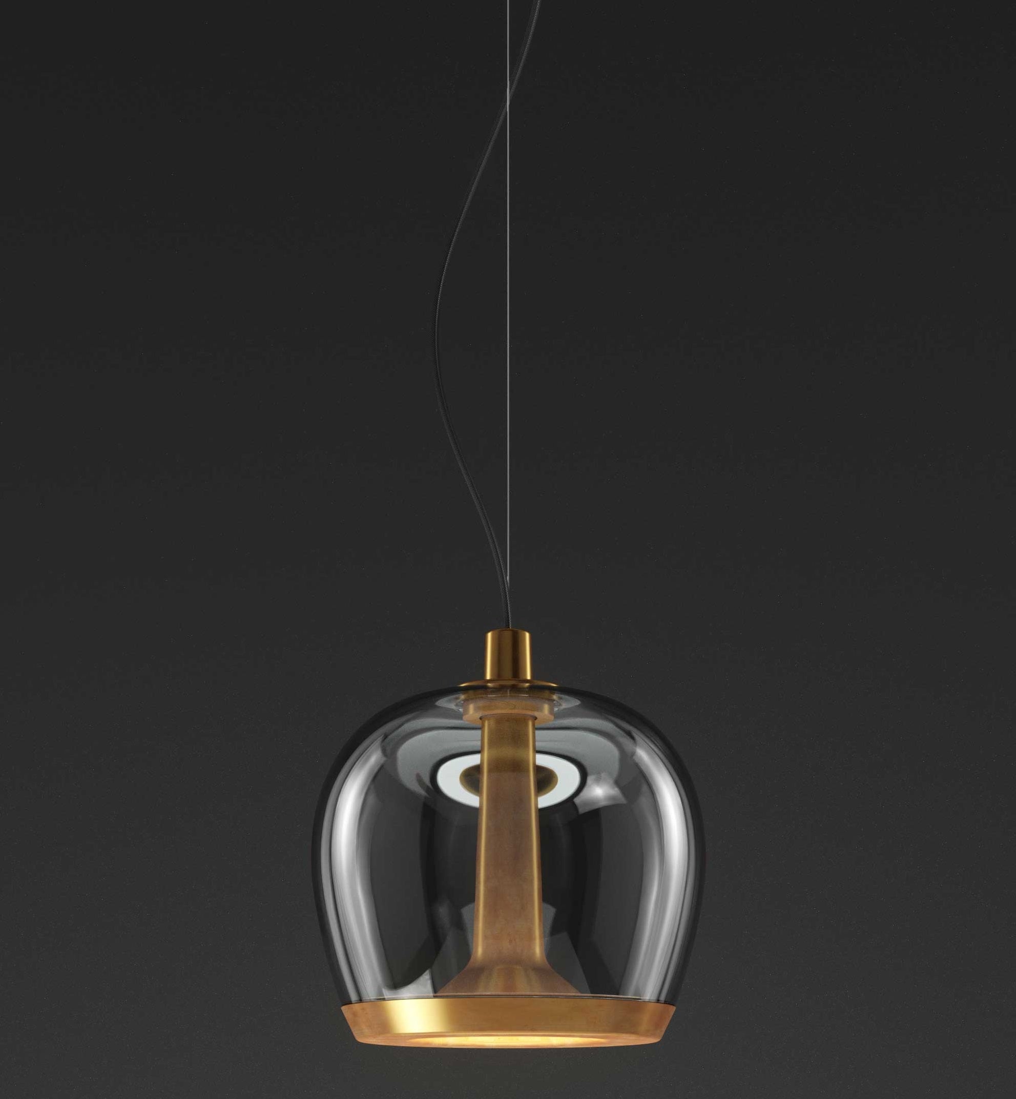 Aurelia Bold Pendel Fra Røget Vintage Messing Fra Leucos