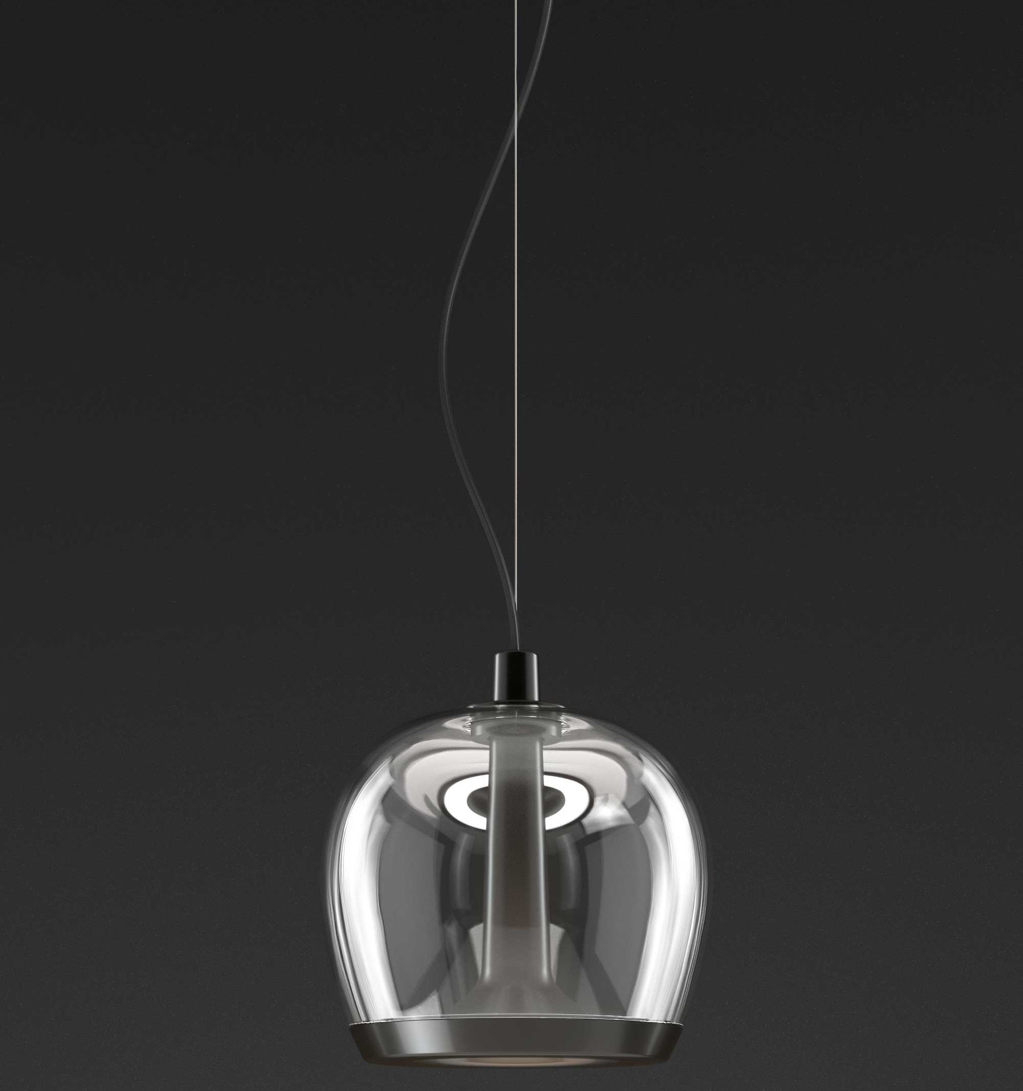 Aurelia Bold Pendel Fra Transparent Gunmetal Fra Leucos