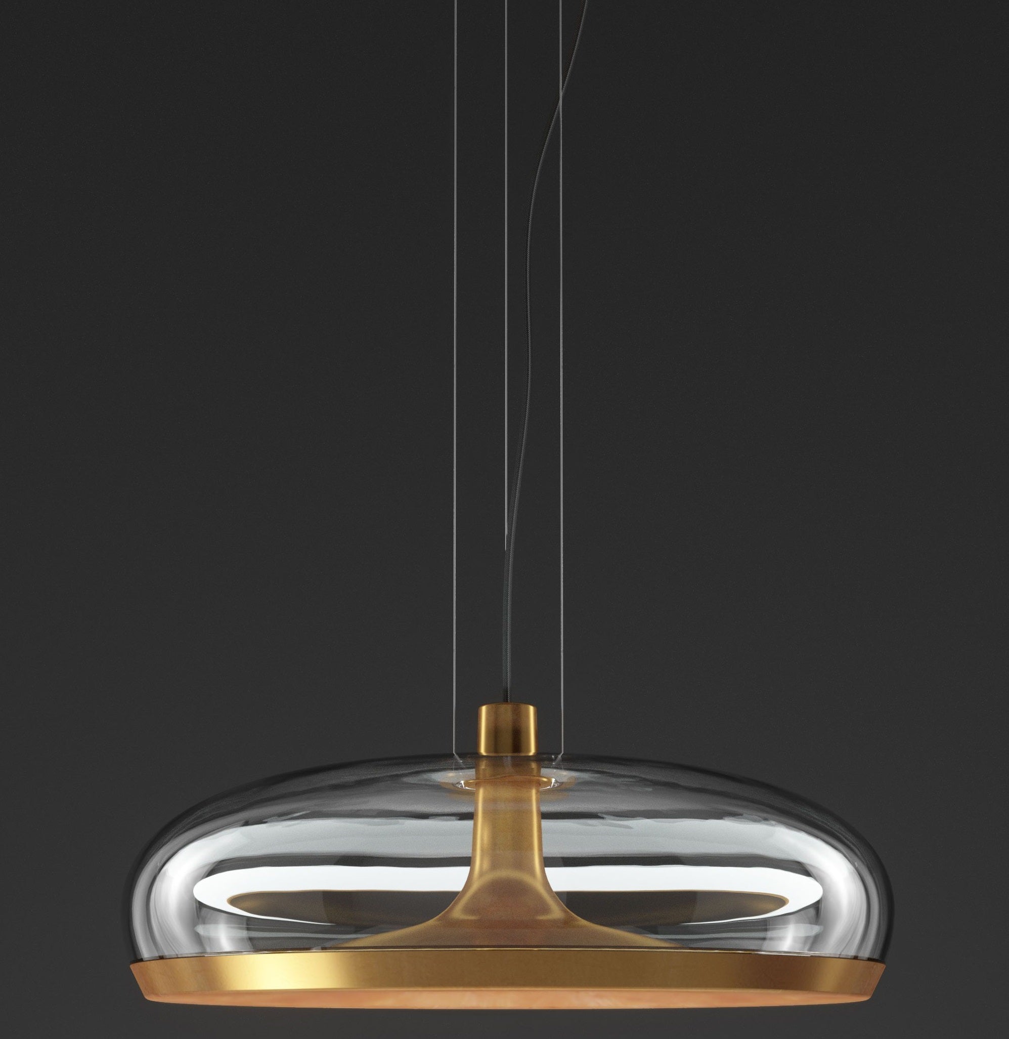 Aurelia Pendel Fra Transparent Vintage Messing Fra Leucos