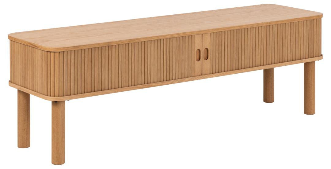 Act Nordic Langley Tv Bord M Lamelfront Og 2 Skydelåger Natur Egefinér Og Eg 140x40x45 Fra Act Nordic - 5713941314536