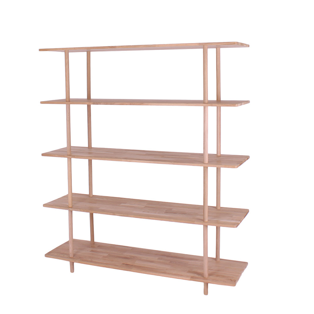 Reol Massivtræ Berlin 5 Hylder Fra Bytika