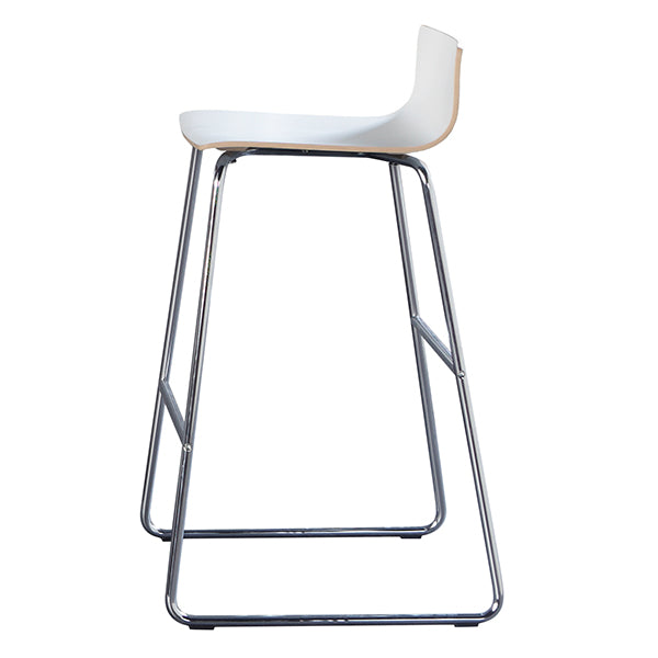 Barstol Cafe Vii Hvid Laminat Krom Fra Sono - 7071181504215