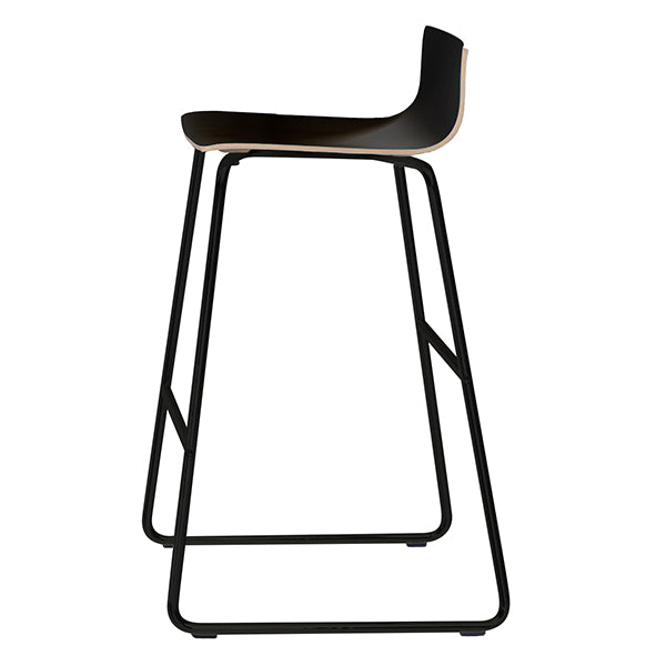Barstol Cafe Vii Sort Laminat På Sorte Stolben Fra Sono - 7042423315685