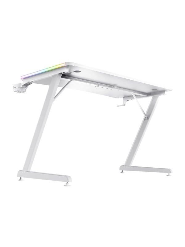 Gxt709w Luminus Rgb Desk White Gamer Bord Fra Trust - 8713439253283