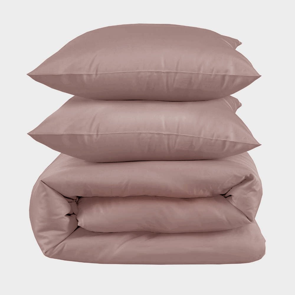 Bambus Sengetøj I Gammel Rosa 240x220 Fra Bambuni