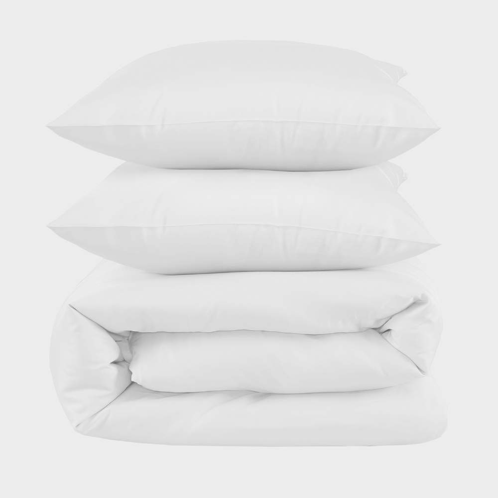 Bambus Kingsize Sengetøj I Hvid 240x220 Fra Bambuni