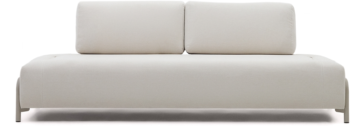 3 Personers Sofa Compo Beige Chenille Polstret Moderne Nordisk Industriel L232 X B98 X H82 Cm Fra Kave Home - 8433840888798