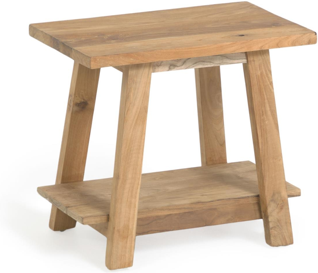 Barstol Safara Rustik Kolonial Massiv Teak Genanvendt Natur Fra Kave Home - 8433840649962