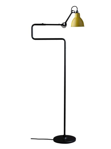 No 411 Gulvlampe Sort Gul Fra Lampe Gras - 3700677603791