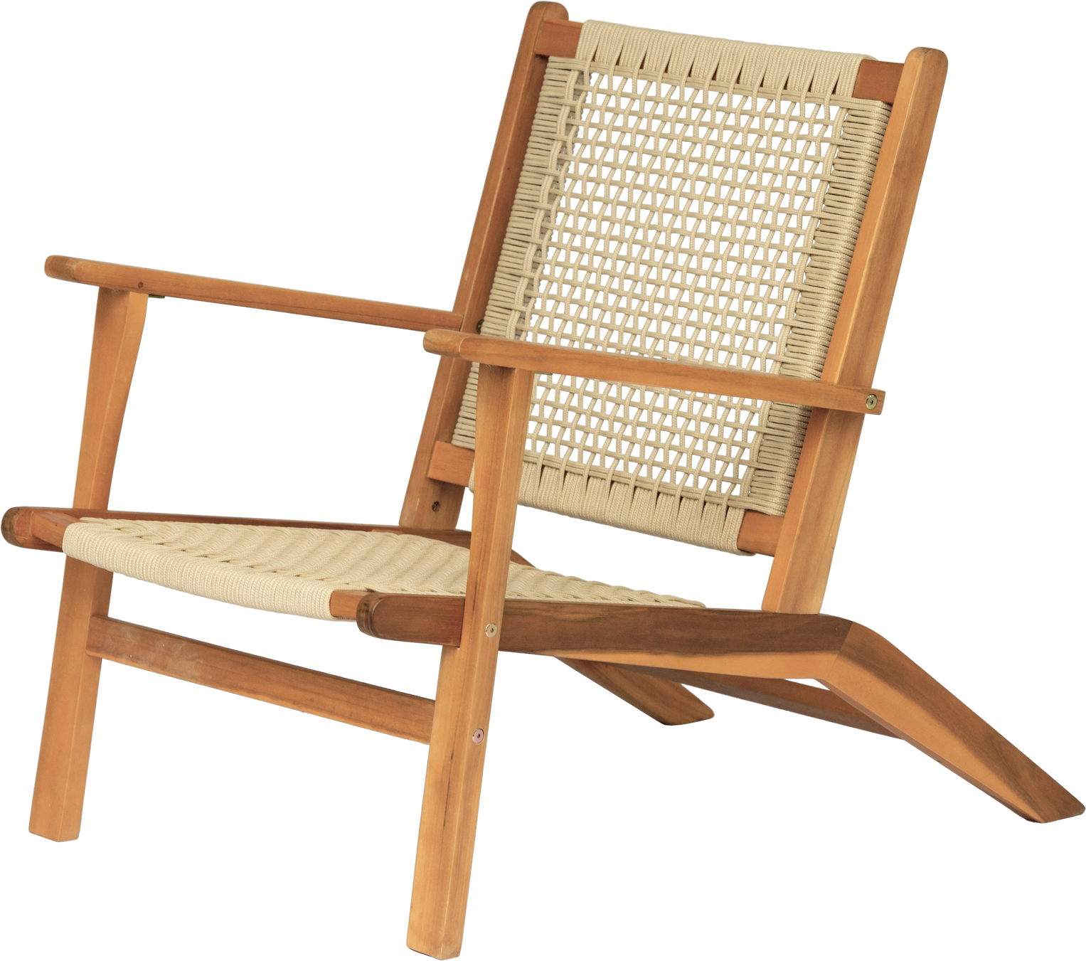 Loungestol Salvador I Fsc Certificeret Akacietræ Natur Med Cremefarvet Reb Fra Nordlys Furniture - 3760351891982