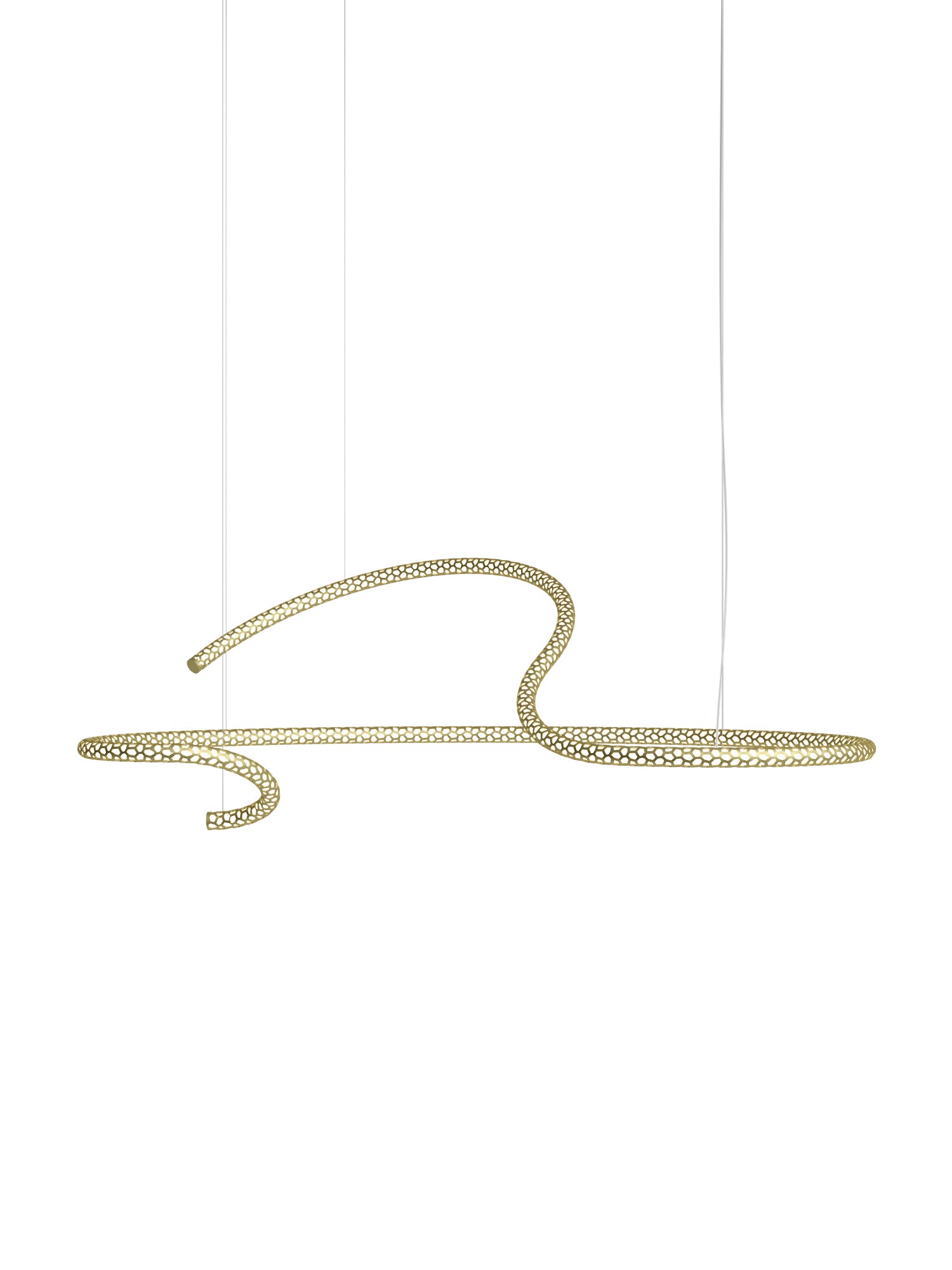 Squiggle Formbar Pendel Fra Squiggle H5 Guld 1 10v Dæmper Fra Rotaliana