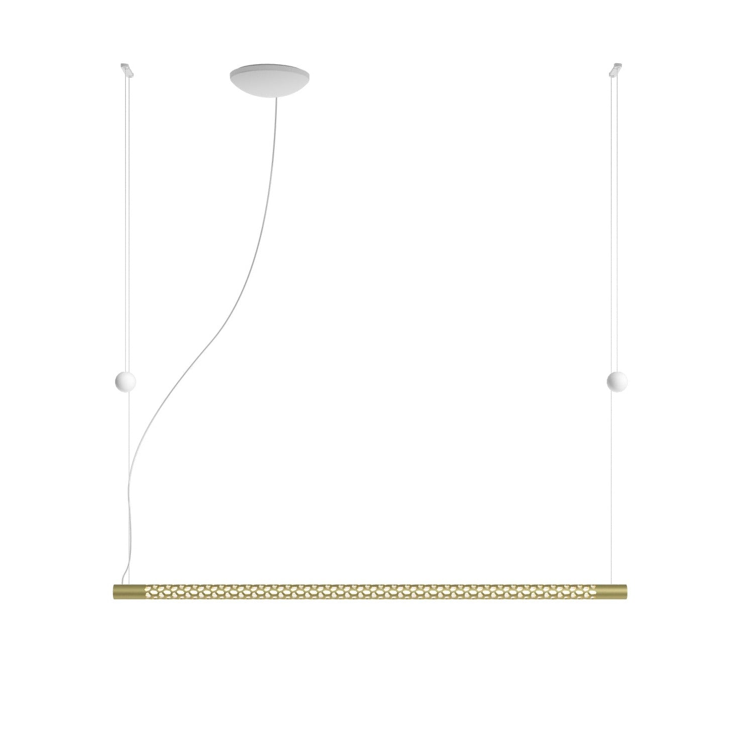 Squiggle H8 & H9 Lineær Pendel Fra Squiggle H8 Guld 1 10v Dæmper Fra Rotaliana