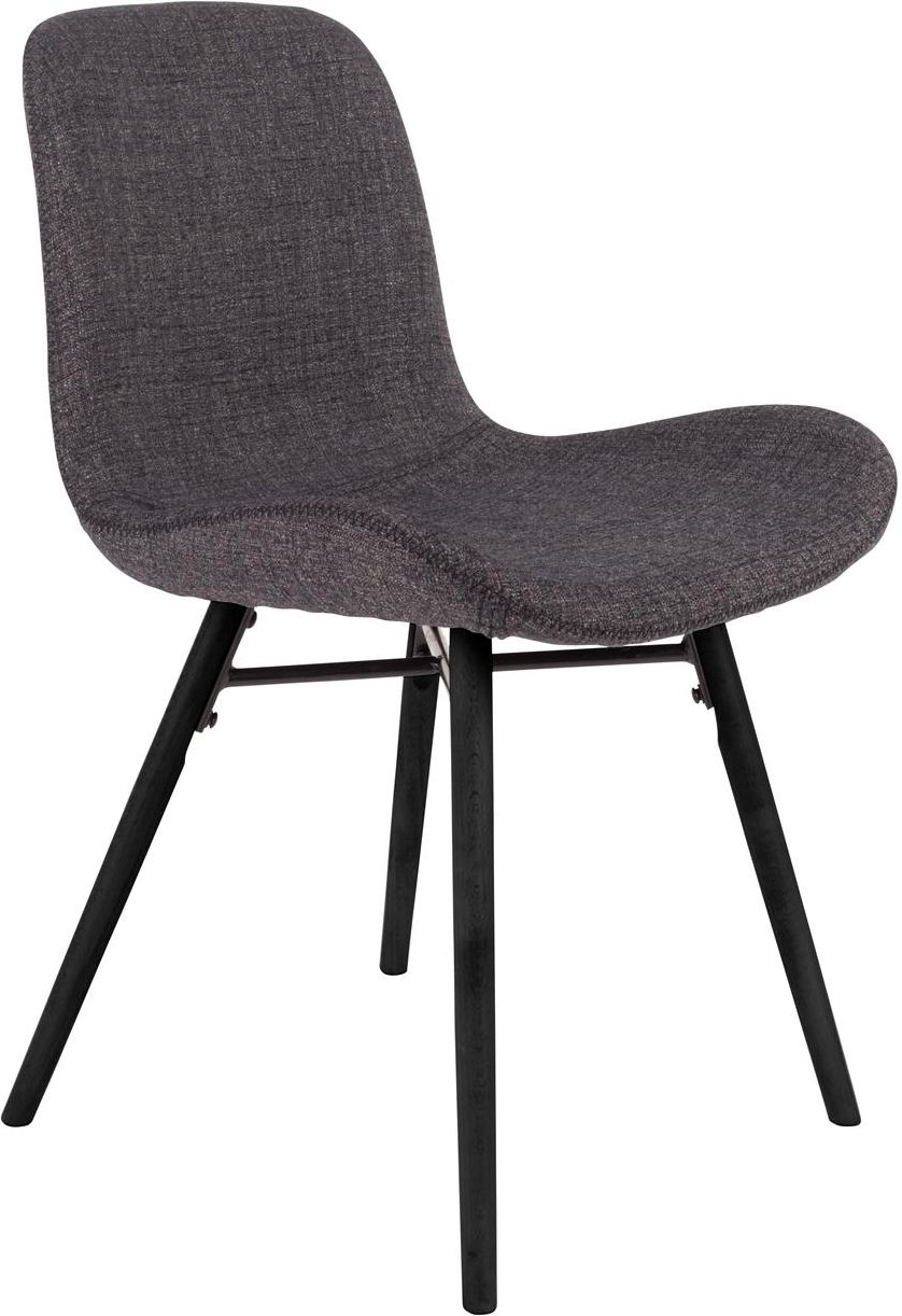 Spisebordsstol Lester Askegrå Stof Med Bøgetræstel Polstret H80 5 X B50 X L55 Cm Fra Studio White - 8718548038592