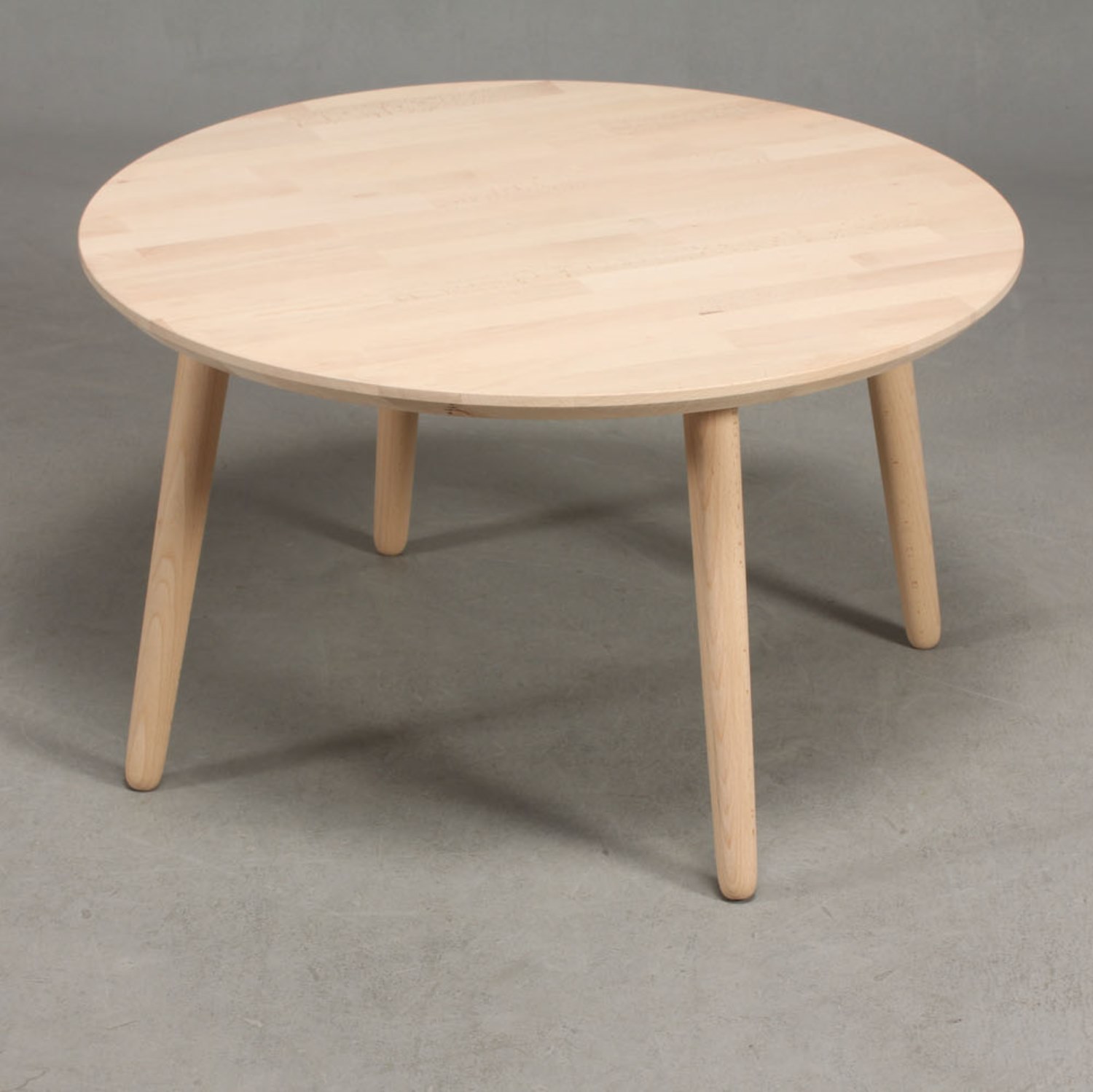 Lumber Sofabord I Massiv Bøg ø 90 Cm Højde 45 Cm Lakeret