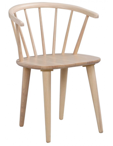 Carmen 2 X Spisebordsstole Med Armlæn I Træ H76 Cm White Wash Fra Rowico Home