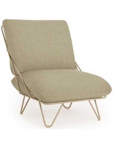 Diabla Valentina Loungestol I Stål Og Tekstil 66 X 86 Cm Sand Domino Joker Gul Meleret Fra Diabla Outdoor