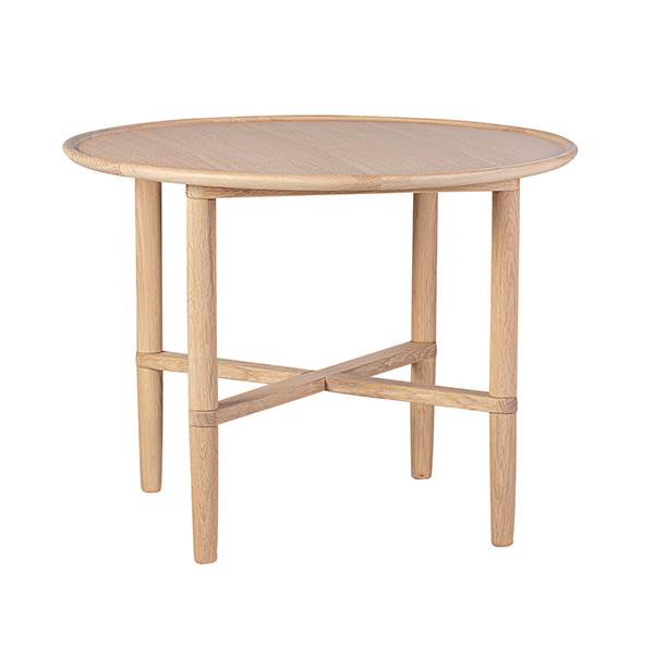 Opus Sofabord Rundt Eg ø 67 Cm Hvidolieret Eg Fra Haslev