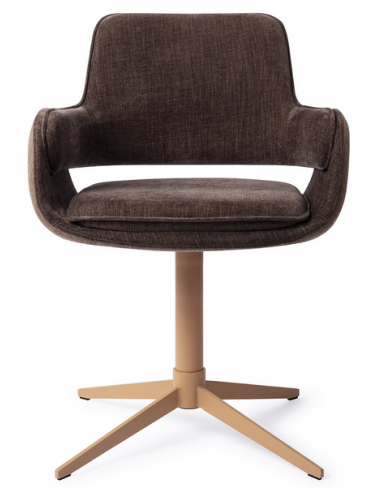 Oketo Rotérbar Spisebordsstol I Polyester H83 Cm Mat Lysebrun 2 Tonet Valnød Fra Jesper Home