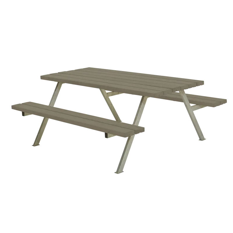 Plus Alpha Bord Bænkesæt 177 Cm Gråbrun Fra Plus A/s - 5703393732309