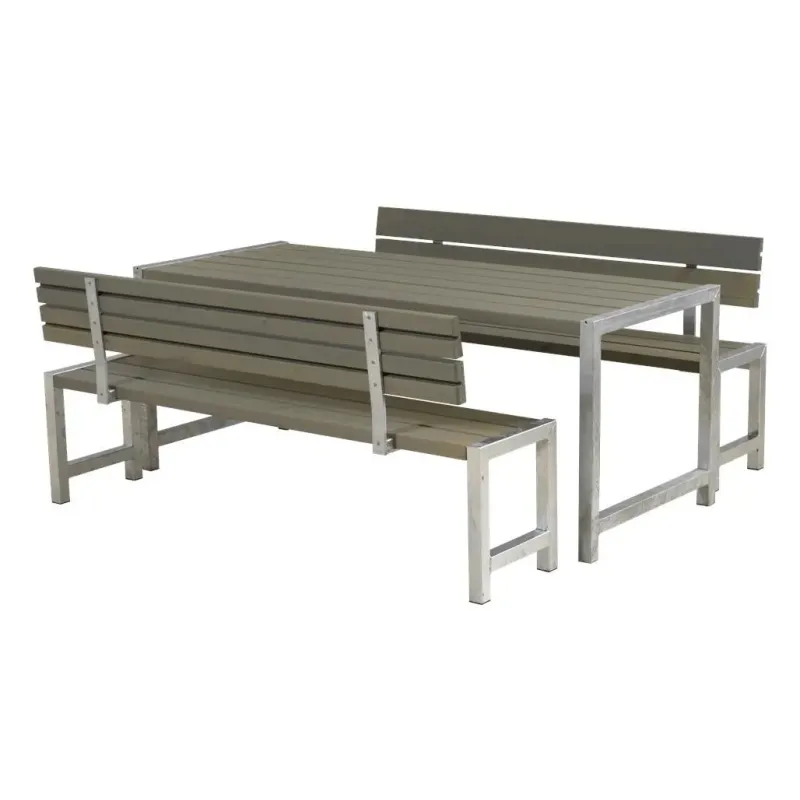 Plus Plankesæt Med Bord 2 Bænke 2 Ryglæn Fra Plus A/s - 5703393726339